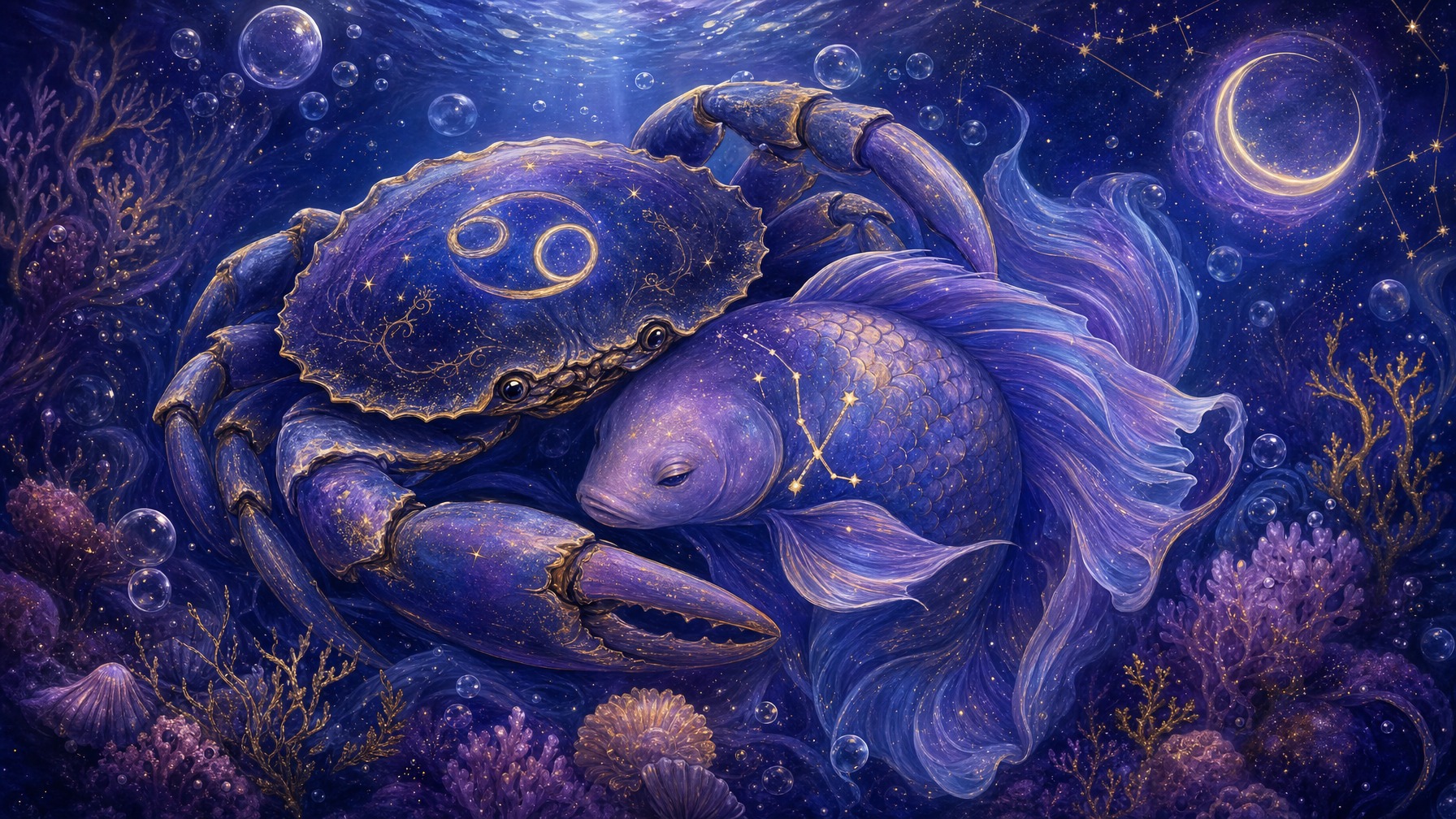 Cancer and Pisces: Emotionally In Tune Together
